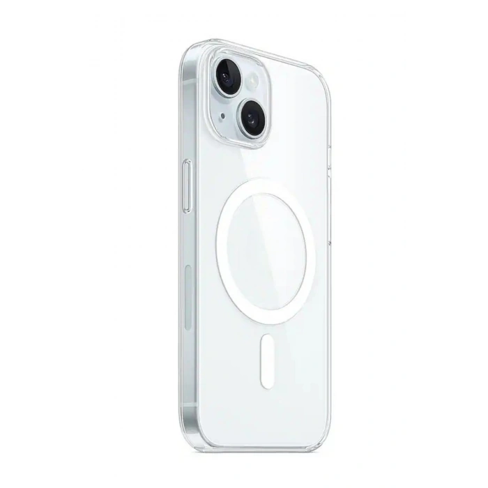iPhone 15 Plus / 14 Plus ile Uyumlu Magsafe Şarj Özellikli Ultra İnce Sararmaz Şeffaf PC Kılıf