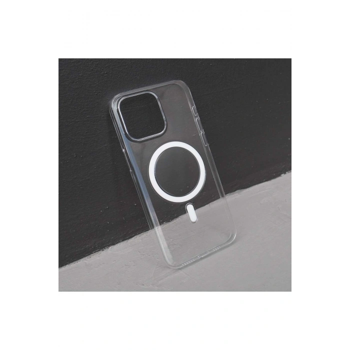 iPhone 15/14/13 ile Uyumlu Magsafe Şarj Özellikli Ultra İnce Sararmaz Şeffaf PC Minimalist Kılıf