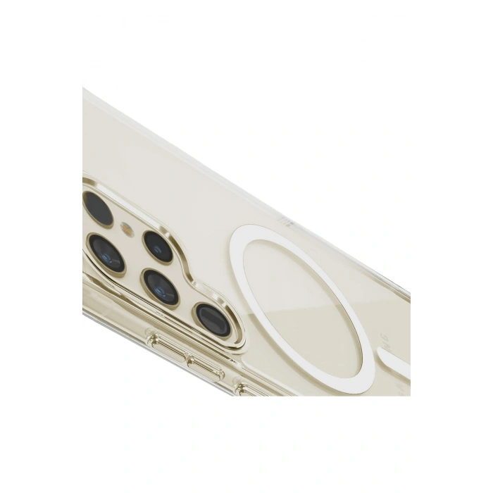 Samsung Galaxy S25 Ultra Magsafe Şarj Özellikli Ultra İnce Sararmaz Şeffaf PC Minimalist Kılıf