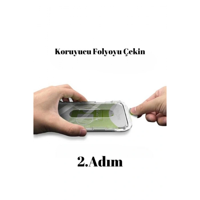 Apple iPhone 16 ile Uyumlu Kolay Kurulum ve Hizalama Aparatlı Tam Kaplayan Hayalet Ekran Koruyucu