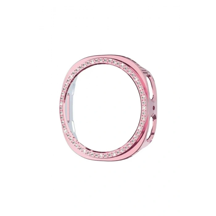 Samsung Galaxy Watch 8 40mm Uyumlu Parlak Taşlı PC Kasa Koruyucu Işıltılı Şık Kombin Diamond Case