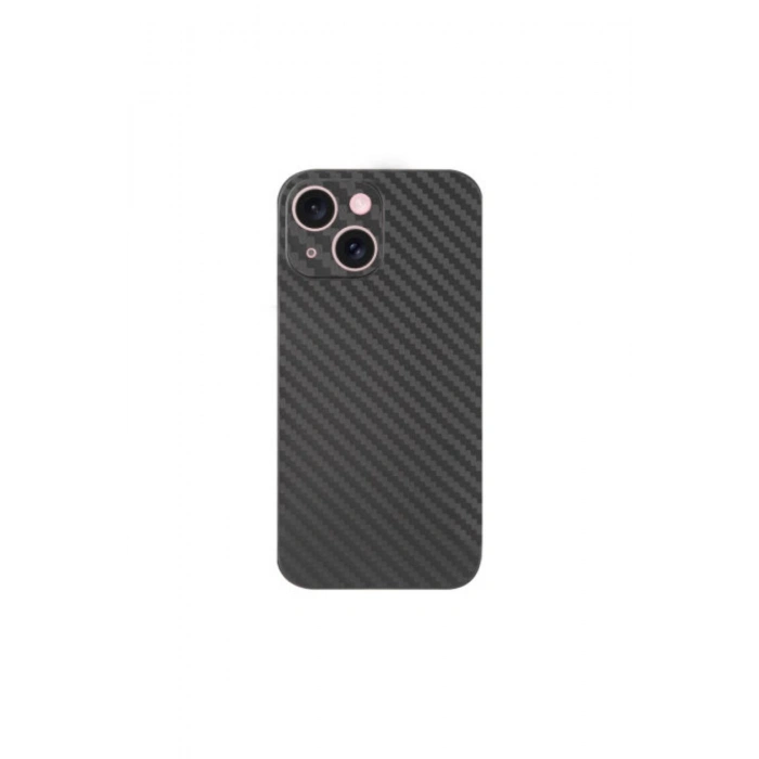 iPhone 12 için Karbon Desenli Ultra İnce Telefon Kılıfı Minimalist Kamera Korumalı Ultra Slim