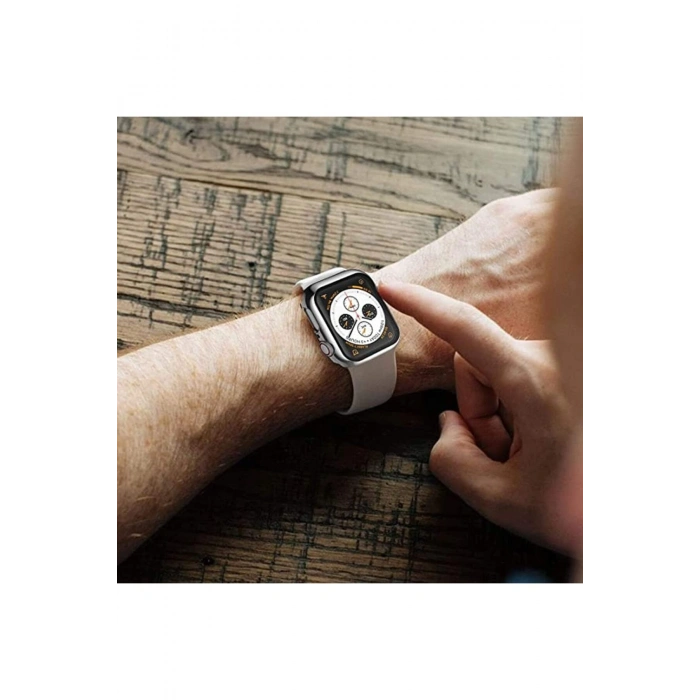 Appl Watch SE 3 40mm İçin Parlak Kasa ve Ekran Koruyucu Şık Görünüm Sert PC Shine Kasa
