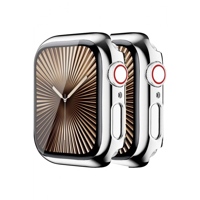 Appl Watch SE 3 40mm İçin Parlak Kasa ve Ekran Koruyucu Şık Görünüm Sert PC Shine Kasa