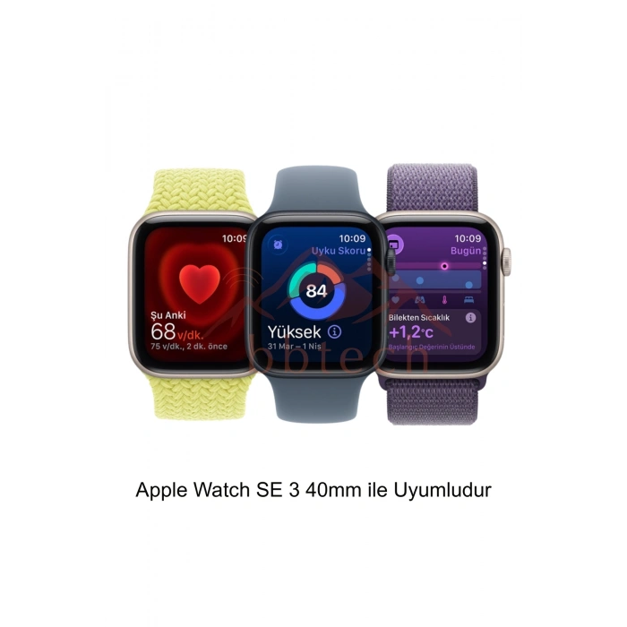 Appl Watch SE 3 40mm İçin Parlak Kasa ve Ekran Koruyucu Şık Görünüm Sert PC Shine Kasa