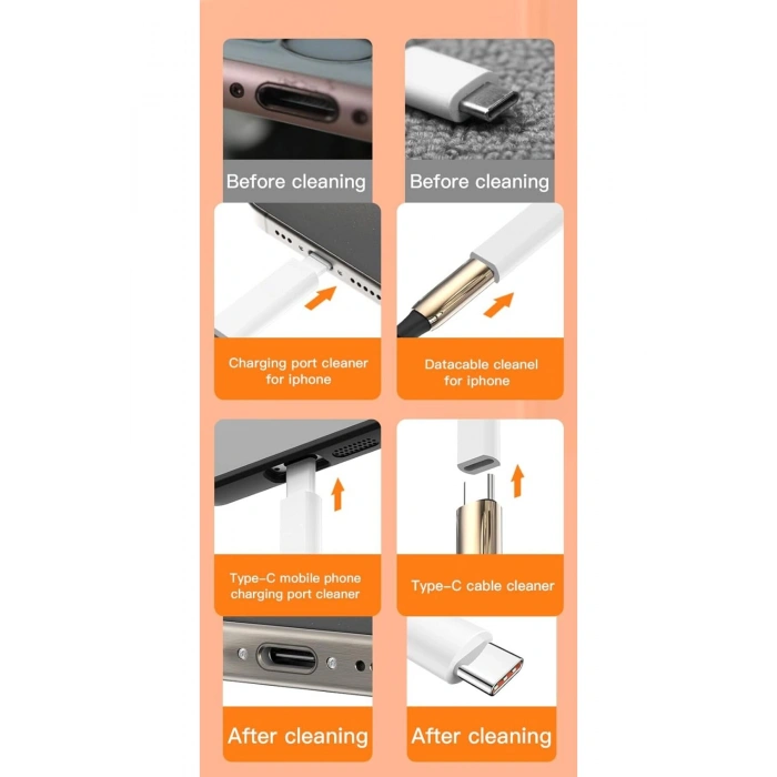32 Parça Elektronik Temizleme Kiti Laptop/Telefon/Kulaklık/Klavye/Kamera Profesyonel Temizlik Seti