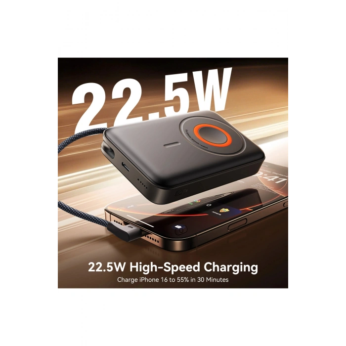 JR-PBM02 20W 10.000 Mah Kablolu 3 İn 1 Magsafe Powerbank