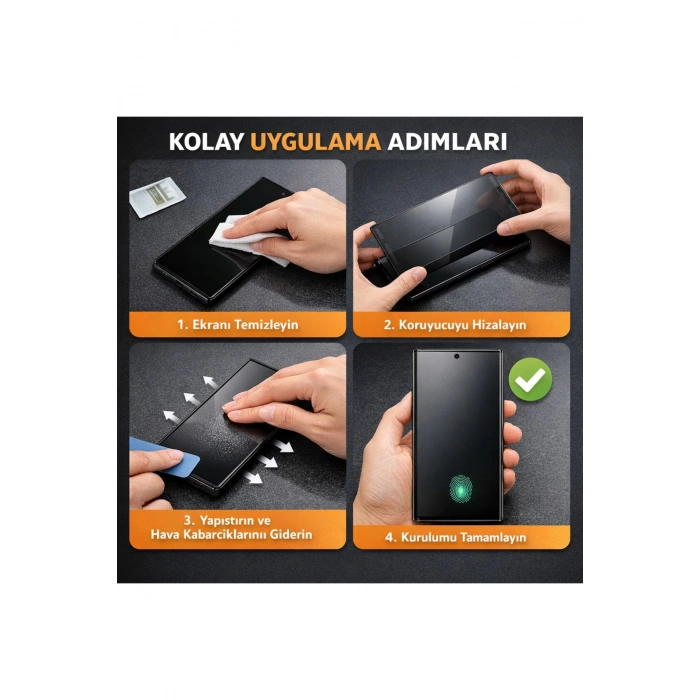 Samsung Galaxy S26 Ultra Privacy Ekran Koruyucu Hayalet Mat Temperli Cam Parmak İzi Uyumlu