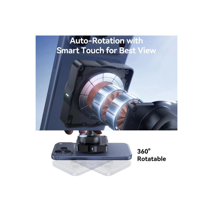 JR-ZS506 15W Otomatik Dönen Manyetik Kablosuz Şarjlı Araç Tutucu