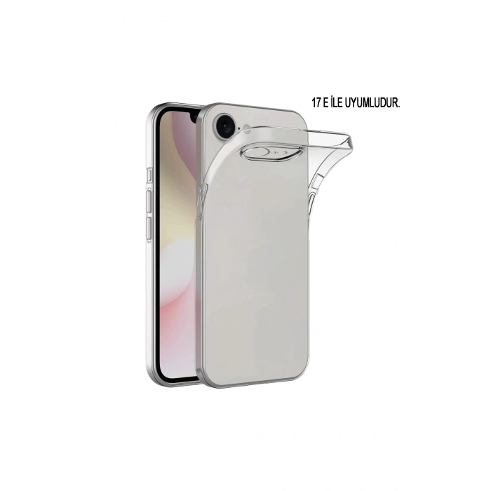 iPhone 17e ile Uyumlu Kamera Korumalı Esnek Silikon Şeffaf Kılıf
