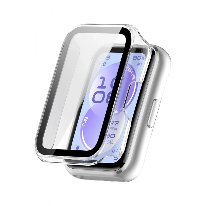 Huawei Band 11 Uyumlu Yüksek Kalite Sert Şeffaf PC Kasa ve Ekran Koruyucu Dokunma Hassasiyeti
