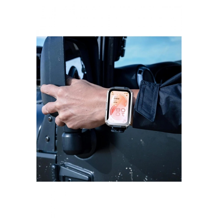 Huawei Band 11 Uyumlu Yüksek Kalite Sert Şeffaf PC Kasa ve Ekran Koruyucu Dokunma Hassasiyeti