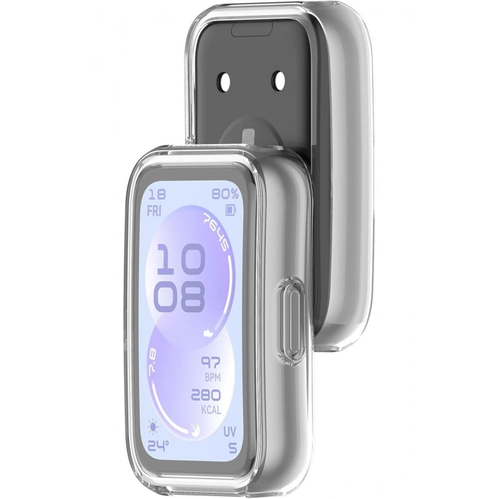 Huawei Band 11 Uyumlu Yumuşak Silikon TPU Tam Kaplayan Şeffaf 360 Kasa ve Ekran Koruyucu