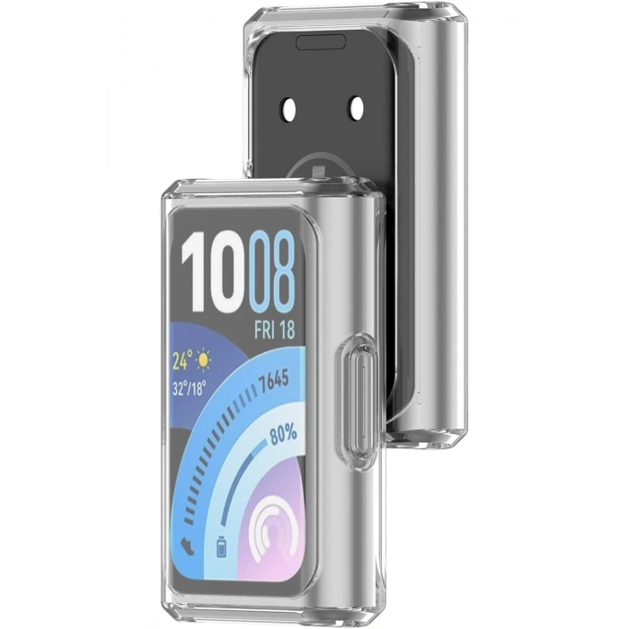 Huawei Band 11 Pro Uyumlu Yumuşak Silikon TPU Tam Kaplayan Şeffaf 360 Kasa ve Ekran Koruyucu
