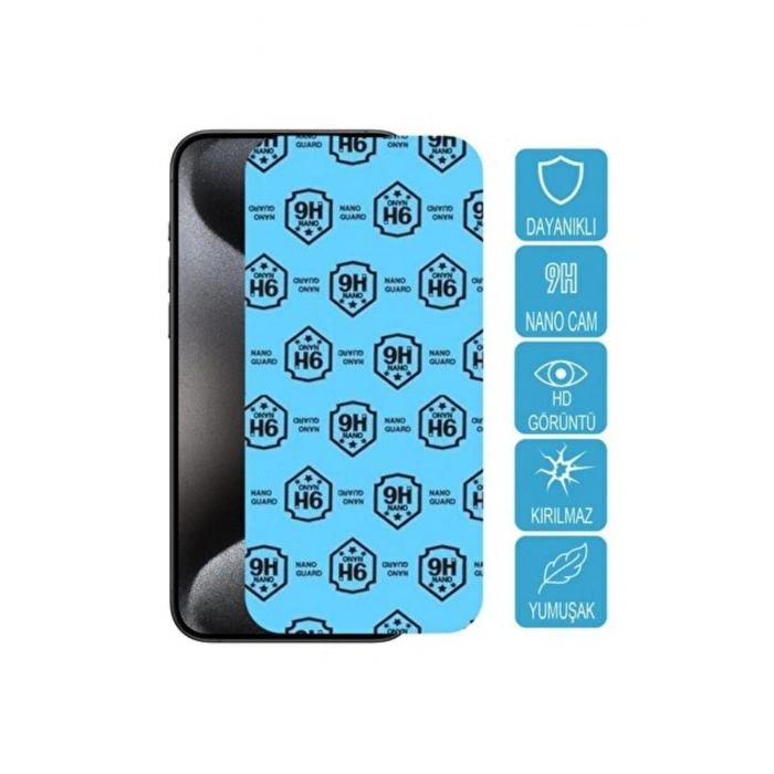 Samsung Galaxy S23 Fe ile Uyumlu Esnek Ekran Koruyucu 9H Blue Nano