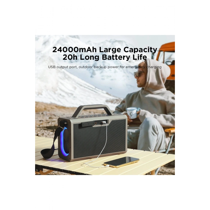 JR-MW03 150w 2 Mikrofonlu 24.000 Mah Wireless Speaker