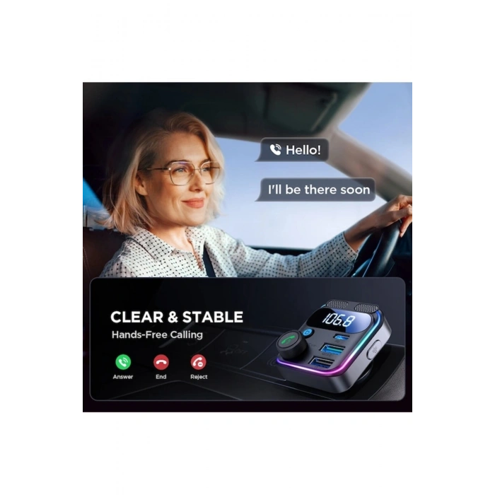 48W Çoklu Araç şarj Wireless FM Transmitter