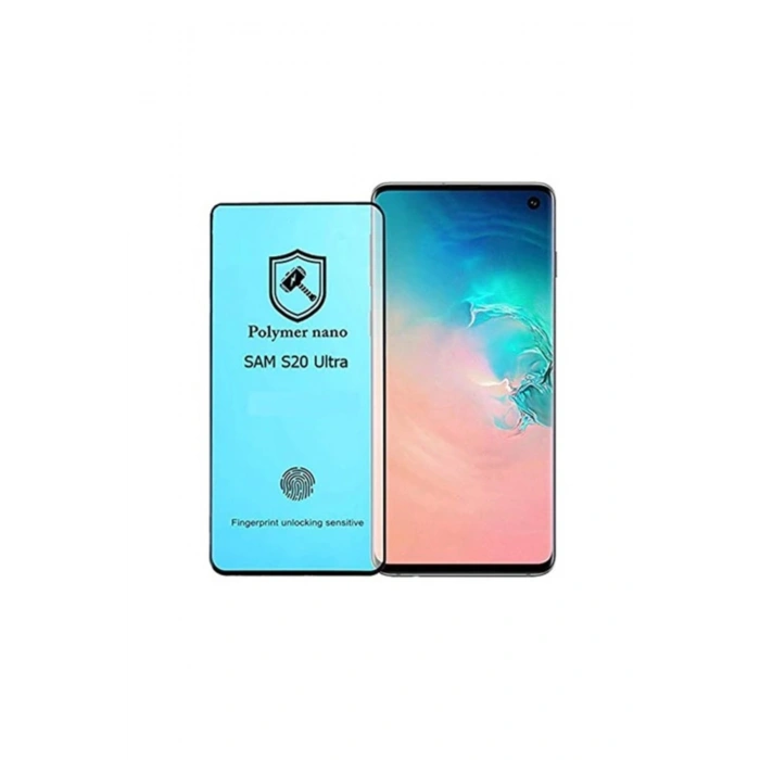 Samsung Galaxy S20 Ultra ile Uyumlu Tam Kaplayan Esnek Polymer Nano Ekran Koruyucu