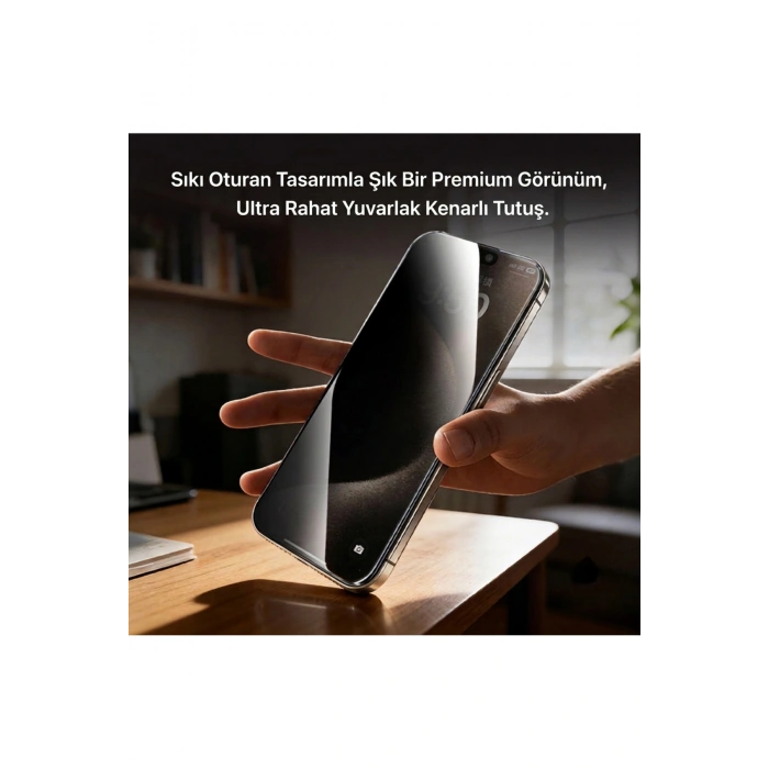 iPhone 11 ile Uyumlu 500C Privacy Temperli Kırılmaz Cam Ekran Koruyucu HD Şeffaf Tam Kaplayan Çerçevesiz Hayalet Cam