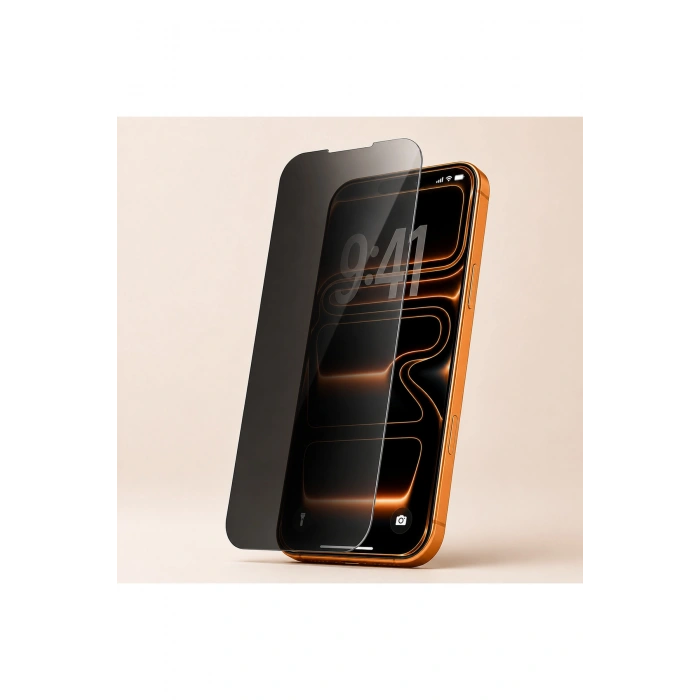 iPhone 17 ile Uyumlu 500C Privacy Temperli Kırılmaz Cam Ekran Koruyucu HD Şeffaf Tam Kaplayan Çerçevesiz Hayalet Cam