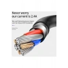 S-M405 2.4A Lightning Şarj ve Data Kablosu PVC 2M Siyah