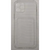Iphone 12 Pro Max Uyumlu Kamera Korumalı Kartlıklı Şeffaf Kılıf Card Case