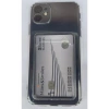 Iphone 12 Pro Max Uyumlu Kamera Korumalı Kartlıklı Şeffaf Kılıf Card Case