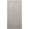 Iphone 11 Pro Max Uyumlu Kamera Korumalı Kartlıklı Şeffaf Kılıf Card Case