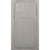 Iphone 11 Uyumlu Kamera Korumalı Kartlıklı Şeffaf Kılıf Card Case.