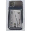 Iphone 11 Uyumlu Kamera Korumalı Kartlıklı Şeffaf Kılıf Card Case.