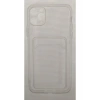 Iphone 11 Pro Uyumlu Kamera Korumalı Kartlıklı Şeffaf Kılıf Card Case