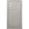 Iphone 12 Uyumlu Kamera Korumalı Kartlıklı Şeffaf Kılıf Card Case