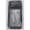 Iphone 12 Uyumlu Kamera Korumalı Kartlıklı Şeffaf Kılıf Card Case