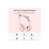 Tatlı Kedi Led Işıklı Kedi Kulağı Bluetooth Kulaklık Mikrofonlu Gürültü Önleyici Kulaklık