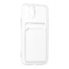 Iphone 11 Pro Uyumlu Kamera Korumalı Kartlıklı Şeffaf Kılıf Card Case