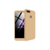 Huawei P Smart 2018 Mat Soft Kalite Silikon Kılıf Gold