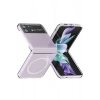 Samsung Galaxy Z Flip 4 ile Uyumlu Kablosuz Şarj Magsafe Özellikli Şeffaf Silikon Kılıf