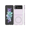 Samsung Galaxy Z Flip 4 ile Uyumlu Kablosuz Şarj Magsafe Özellikli Şeffaf Silikon Kılıf
