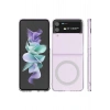 Samsung Galaxy Z Flip 3 ile Uyumlu Kablosuz Şarj Magsafe Özellikli Şeffaf Silikon Kılıf