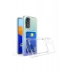 XİAOMİ REDMİ NOTE 11S İLE UYUMLU ŞEFFAF KARTLIKLI KARTVİZİTLİ TELEFON KILIFI CARDCASE