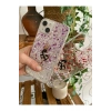 iPhone 6-7-8 ile Uyumlu Simli 3D İncili Geyik Kabartmalı Telefon Kılıfı