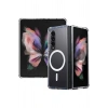 Samsung Galaxy Z Fold 4 ile Uyumlu Kablosuz Şarj Magsafe Özellikli Şeffaf Silikon Kılıf