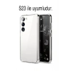 Samsung Galaxy S23 ile Uyumlu Kamera Korumalı Şeffaf Silikon Kılıf
