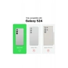 Samsung Galaxy S24 ile Uyumlu Kartlıklı Şeffaf Kamera Korumalı Silikon Telefon Kılıfı