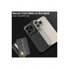 iPhone 15 ile Uyumlu Kamera Korumalı Şeffaf Kartlık Bölmeli Silikon Kılıf Card Case