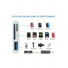 Type-C Kart Okuyucu  MacBook Telefon Bilgisayar Tablet Uyumlu Type-C to USB / SD / TF