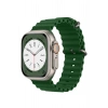 Apple Watch 42/44/45/46/49mm Series 11/10/9/8/7/SE3-2/Ultra3-2 Dalga Tasarım Silikon Kordon Okyanus