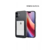 İphone 16 PLUS ile Uyumlu Kamera Korumalı Şeffaf Kartlıklı Card Case