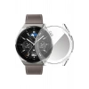 Huawei GT3 46mm Uyumlu Birebir Tam Uyumlu Şeffaf 360 Silikon Tam Koruma Kasa Ekran Koruyucu