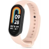 Xiaomi Mi Band 8 ile Birebir Uyumlu Kolay Takılıp Çıkarılabilen Renkli Esnek Pembe Silikon Kordon